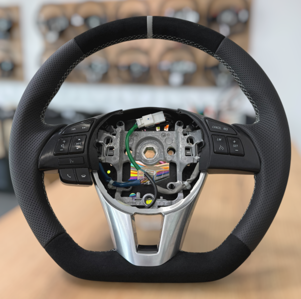 Lenkrad neu beziehen passend für Mazda 3, 6, CX3 und CX5, Design A651